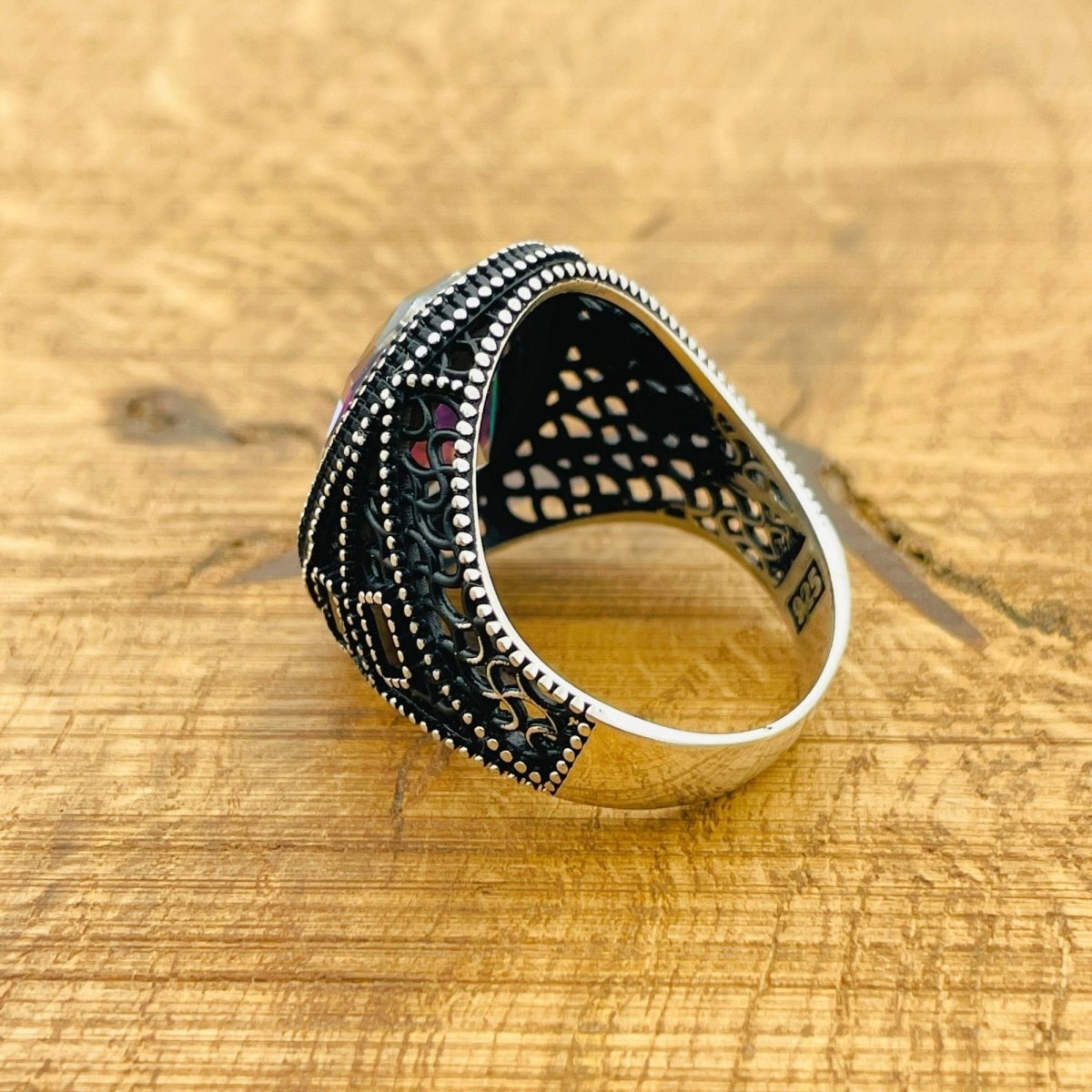 トップス mito Ring Mystic Topaz Stone Ring - TryAladdin