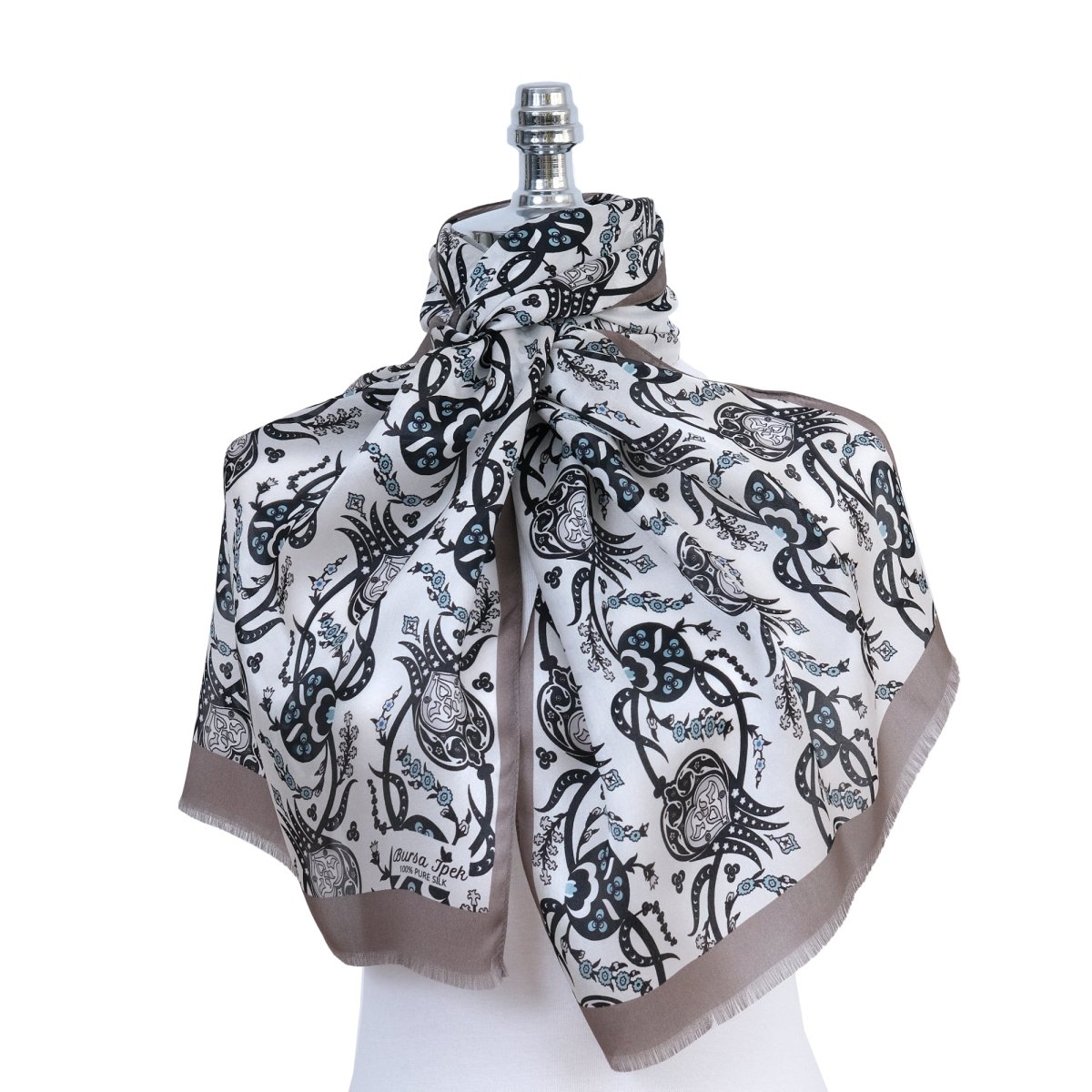 Sirali Lale Breathable Silk Scarf in Rosy Brown Color - TryAladdin